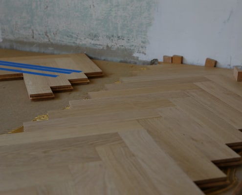 Coût d'un parquet chevron massif